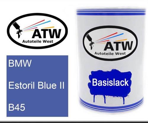 BMW, Estoril Blue II, B45: 500ml Lackdose, von ATW Autoteile West.